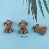10pcs Enamel Alloy Brown Bears Pendant Charms Jewelry Making Accessories