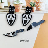 10pcs/pack Goth Skeleton Charms Pendant For DIY Earring Keychain