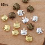 BoYuTe 10MM Metal Brass Hollow Cat Charms for Jewelry Making