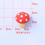 10pcs Cute 3D Mushroom Carrot Resin Charms for Earring Bracelet Keychain