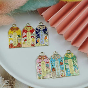 10pcs/lot Blessing Card Charms DIY Wish Pendants
