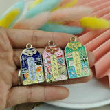 10pcs/lot Blessing Card Charms DIY Wish Pendants