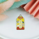 10pcs/lot Blessing Card Charms DIY Wish Pendants