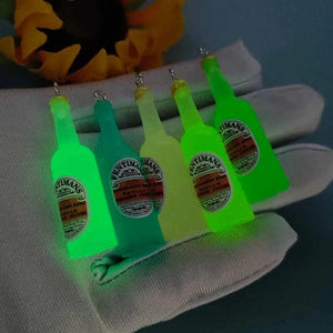 10 Resin Luminous Wine Bottle Charms DIY Jewelry