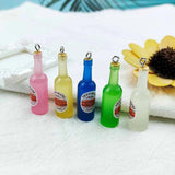 10 Resin Luminous Wine Bottle Charms DIY Jewelry