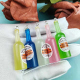 10 Resin Luminous Wine Bottle Charms DIY Jewelry