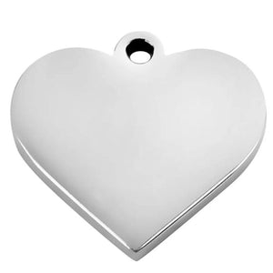 10Pcs Heart Pendant Blank Stamping Tags for DIY Jewelry Making