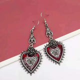10pcs Gothic Evil Eye Heart Flower Charms for DIY Earrings