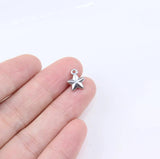 5pcs 9mm Stainless Steel Star Charms Pendant DIY Jewelry Kit