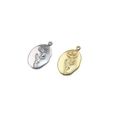 5pcs Stainless Steel High Rose Charms Pendant DIY Women Accessory
