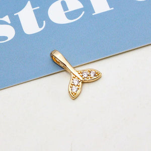 4Pcs Brass Zircon Animal Charms Pendant for DIY Jewelry