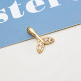 4Pcs Brass Zircon Animal Charms Pendant for DIY Jewelry