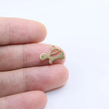 10pcs Stainless Steel Tortoise Charms Pendant 15*10mm Unfading Color