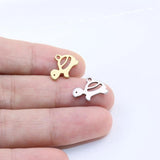 10pcs Stainless Steel Tortoise Charms Pendant 15*10mm Unfading Color