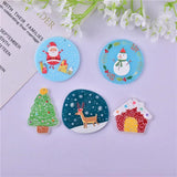10pcs Santa Claus Snow Man Deer Acrylic Charms DIY Jewelry Finding