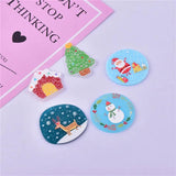 10pcs Santa Claus Snow Man Deer Acrylic Charms DIY Jewelry Finding