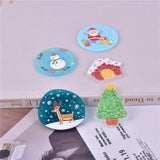 10pcs Santa Claus Snow Man Deer Acrylic Charms DIY Jewelry Finding