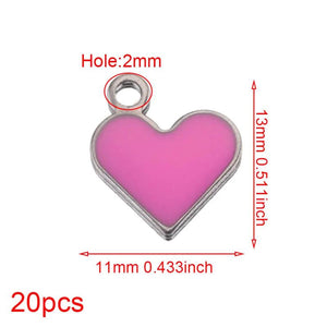 20pcs Stainless Steel Cartoon Cat Enamel Charms Pendants for Jewelry Making