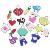 20pcs Stainless Steel Cartoon Cat Enamel Charms Pendants for Jewelry Making