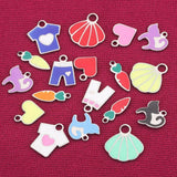 20pcs Stainless Steel Cartoon Cat Enamel Charms Pendants for Jewelry Making