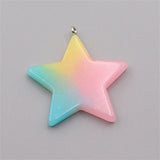 10Pcs Gradient Glitter Resin Charms Keychain Necklace Earring Pendant