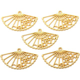 20PCS Multicolor Fan Charm 40*24mm for Jewelry Making Earrings Necklace