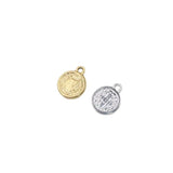 5pcs 8mm Stainless Steel Round Coin Charms DIY Necklace Earrings Bracelets