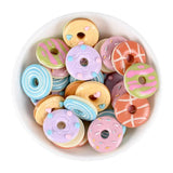 10pcs Donuts Charms for Jewelry Making Diy Hairpin Earrings Necklace Pendant