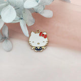 10pcs Animal Alloy Charm Enamel Hedgehog Cat Pendant DIY Keychain Accessories