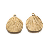 5Pcs Stainless Steel Ginkgo Biloba Leaf Pendants for Jewelry Making