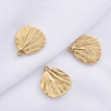 5Pcs Stainless Steel Ginkgo Biloba Leaf Pendants for Jewelry Making