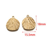 5Pcs Stainless Steel Ginkgo Biloba Leaf Pendants for Jewelry Making