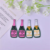 10pcs Big Champagne Bottle Charms for DIY Jewelry Making