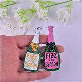 10pcs Big Champagne Bottle Charms for DIY Jewelry Making