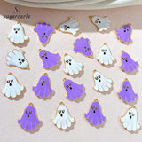 10Pcs Colorful Oil Dripping Ghost Charms DIY Necklace Earring