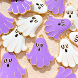 10Pcs Colorful Oil Dripping Ghost Charms DIY Necklace Earring