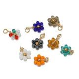 20Pcs Stainless Steel Enamel Heart Charms Sun Flower Pendants for Jewelry Making