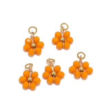 20Pcs Stainless Steel Enamel Heart Charms Sun Flower Pendants for Jewelry Making