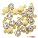 10 Pcs Enamel Zinc Alloy Charms Antique Bronze Watch Pendants DIY Jewelry Making