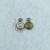 10 Pcs Enamel Zinc Alloy Charms Antique Bronze Watch Pendants DIY Jewelry Making