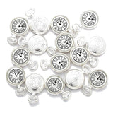 10 Pcs Enamel Zinc Alloy Charms Antique Bronze Watch Pendants DIY Jewelry Making