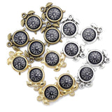 10 Pcs Enamel Zinc Alloy Charms Antique Bronze Watch Pendants DIY Jewelry Making