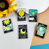 10pcs Tarot Cards Acrylic Charms Game Sun Moon Pendant DIY Jewelry Making