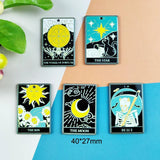 10pcs Tarot Cards Acrylic Charms Game Sun Moon Pendant DIY Jewelry Making