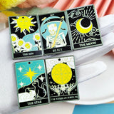 10pcs Tarot Cards Acrylic Charms Game Sun Moon Pendant DIY Jewelry Making