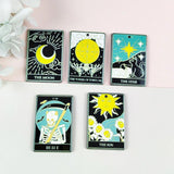 10pcs Tarot Cards Acrylic Charms Game Sun Moon Pendant DIY Jewelry Making