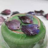 10Pcs Acrylic Colorful Peony Petal Flower Charm Beads DIY Headwear