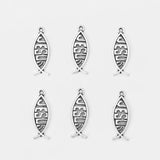 20pcs Jesus Fish Charms Pendant For Jewelry Making 27*10mm