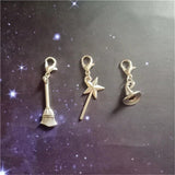 3pcs/set Witch Broom Hat Zipper Friendship Gift DIY Halloween Jewelry