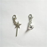 3pcs/set Witch Broom Hat Zipper Friendship Gift DIY Halloween Jewelry